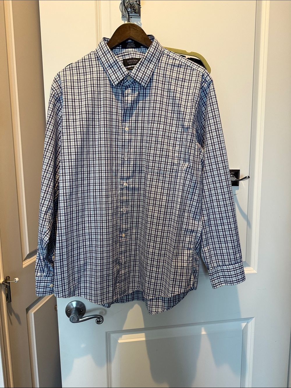 Nordstrom Trim Fit Non-Iron Shirt 17.5, 34-35